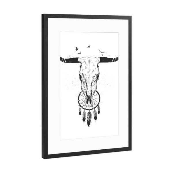 Poster mit Rahmen Schwarz (Metallic) "Beautiful dream" artboxONE - Für Kinder,Tiere,Schwarzweiß,Für Mama