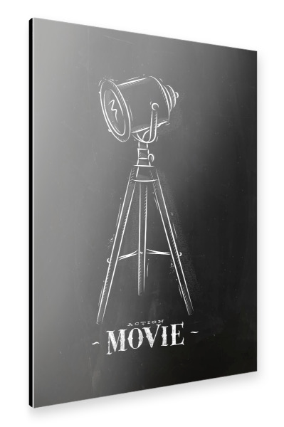 Alu-Dibond "Projector chalk" 30x20 cm artboxONE