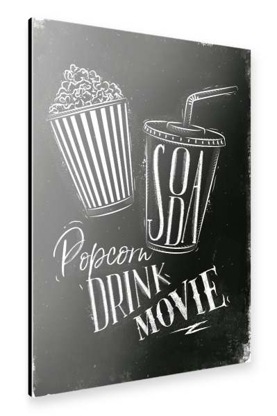Alu-Dibond "Soda popcorn chalk" 30x20 cm artboxONE