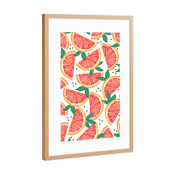 Poster mit Rahmen Kupfer "Citrus Surprise" artboxONE - Essen & Trinken