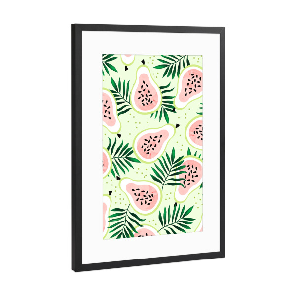 Poster mit Rahmen Schwarz (Metallic) "Juicy Surprise" artboxONE - Essen & Trinken,Abstrakt
