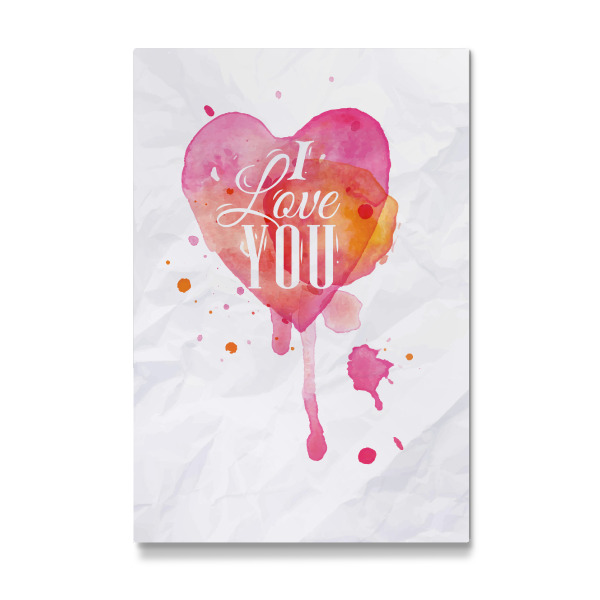 Galerie-Print "Watercolor drops i love you" 30x20 cm artboxONE