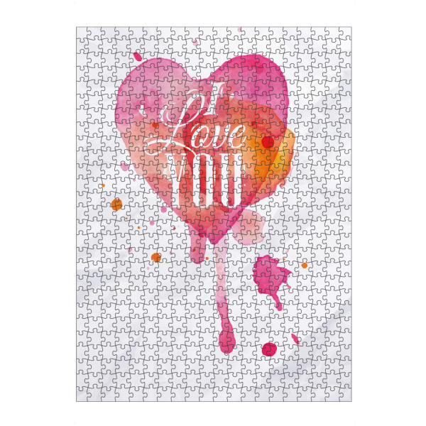 artboxONE Puzzle "Watercolor drops i love you" artboxONE - Liebe