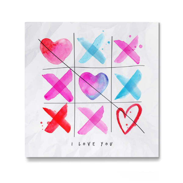 Galerie-Print "Love noughts and crosses game" 30x30 cm artboxONE