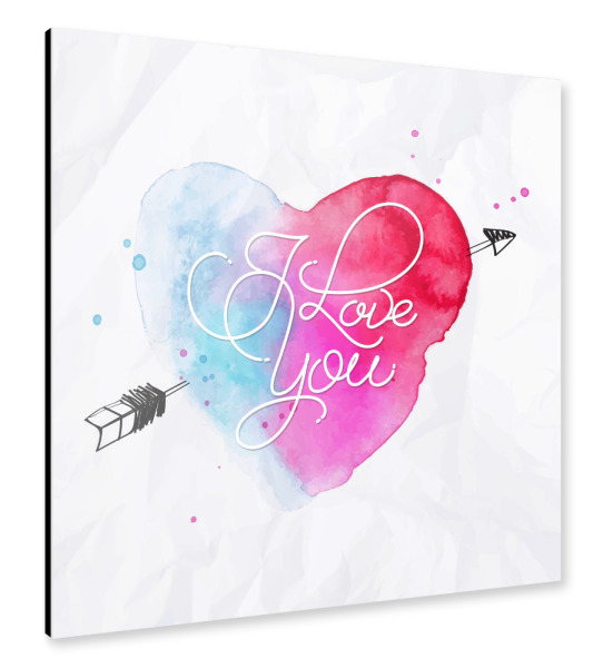 Alu-Dibond "Love heart" 30x30 cm artboxONE