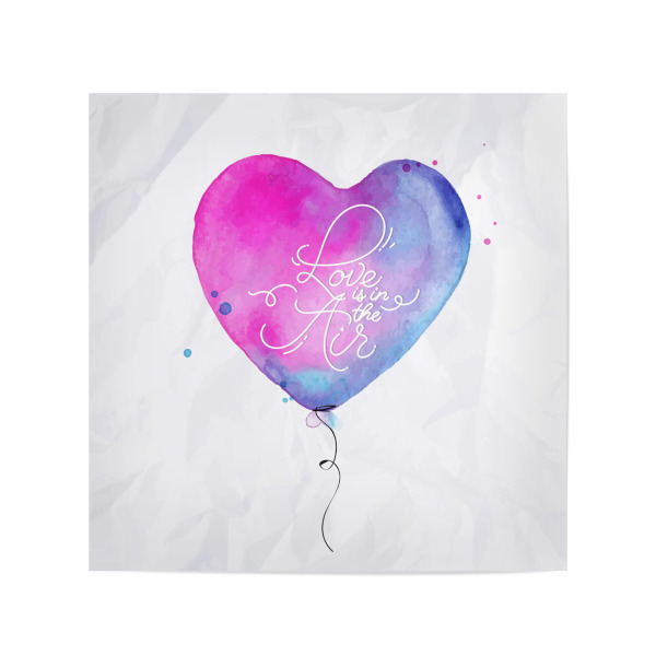 Poster 20x20 cm "Balloon heart" artboxONE - Schwarzweiß,Liebe