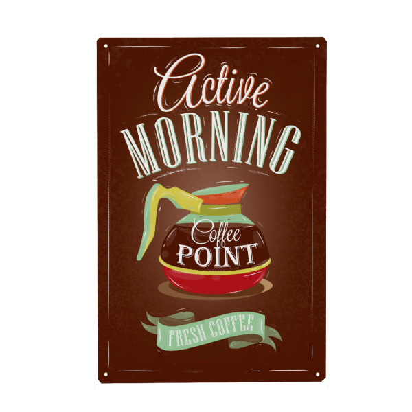 Holzbild "Active morning" artboxONE - Essen & Trinken,Schwarzweiß