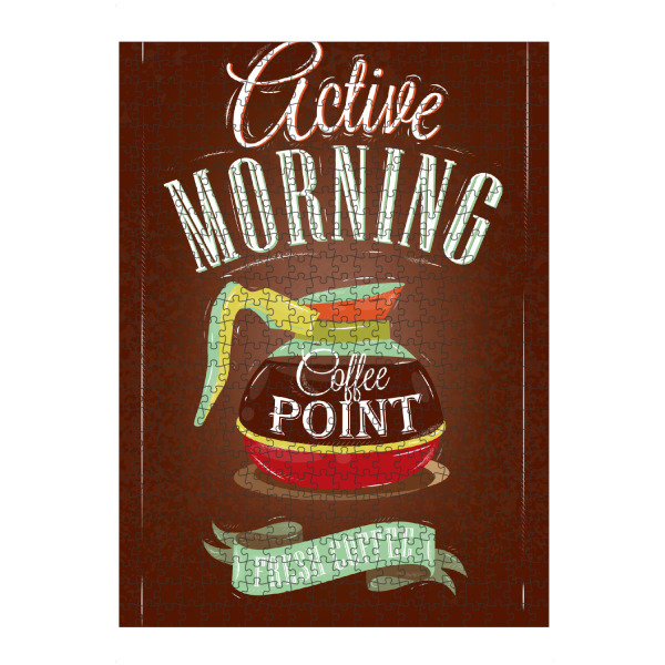 Puzzle Ravensburger "Active morning" artboxONE - Essen & Trinken,Schwarzweiß