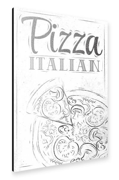 Alu-Dibond "Pizza italian coal" 30x20 cm artboxONE