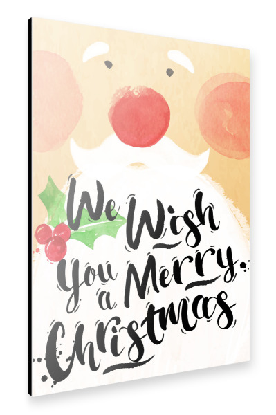 Alu-Dibond "Watercolor Santa" 30x20 cm artboxONE