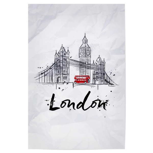 Poster 30x20 cm "London 13" artboxONE - Städte / London,Schwarzweiß