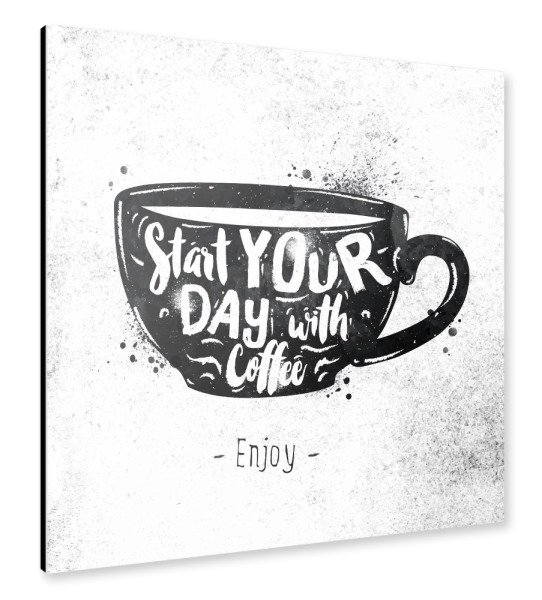 Alu-Dibond "Cup black" 30x30 cm artboxONE