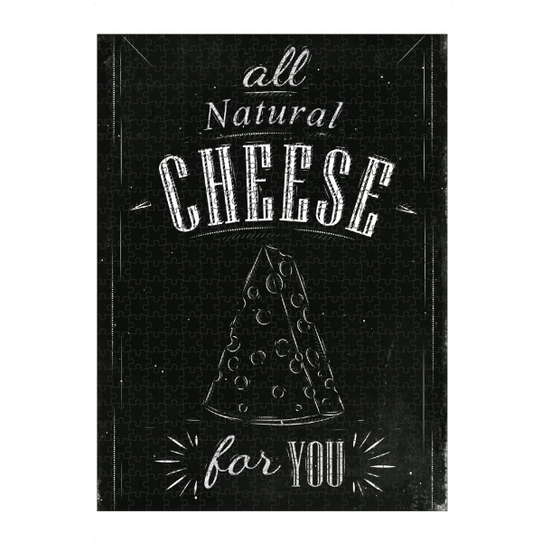 Puzzle Ravensburger "All cheese chalk" artboxONE - Essen & Trinken,Schwarzweiß