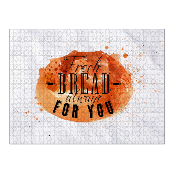 Puzzle Ravensburger "Bread watercolor" artboxONE - Essen & Trinken,Schwarzweiß