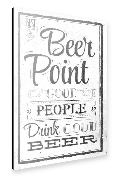 Alu-Dibond "Beer point coal" 30x20 cm artboxONE