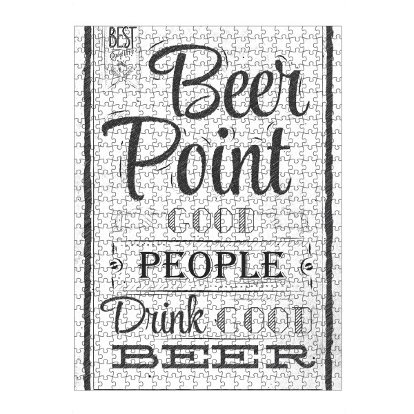artboxONE Puzzle "Beer point coal" artboxONE - Schwarzweiß,Für Papa,Männer,Essen & Trinken / Alkohol