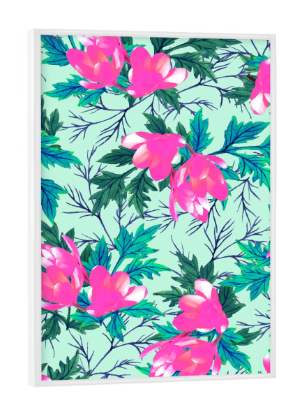 Poster mit weißem Rahmen "Summer Garden" artboxONE - Natur,Floral,Abstrakt