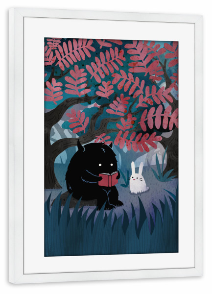 Poster mit Rahmen weiß "Another Quiet Spot" artboxONE - Natur,Für Kinder