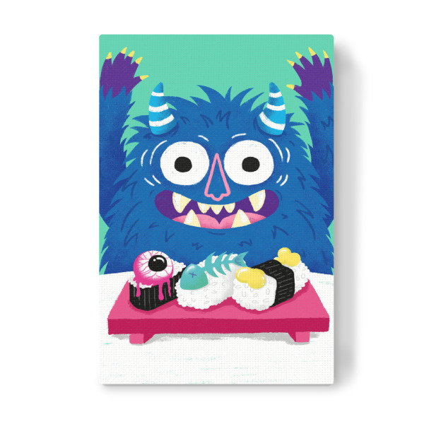 Leinwandbild "I Heart Sushi" artboxONE - Für Kinder,Essen & Trinken,Lustig