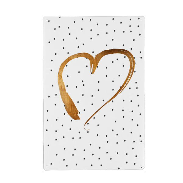 Metall Poster "Heart 01" artboxONE - Für Kinder,Abstrakt,Menschen,Schwarzweiß,Liebe,Für Mama,Für Papa