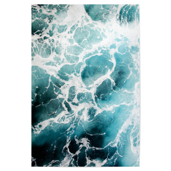 Poster 30x20 cm "Foam Ocean" artboxONE - Natur,Reise,Abstrakt,Geometrie,Unterwasser - Meer,Wasser,Wellen,Schaum,Ocean