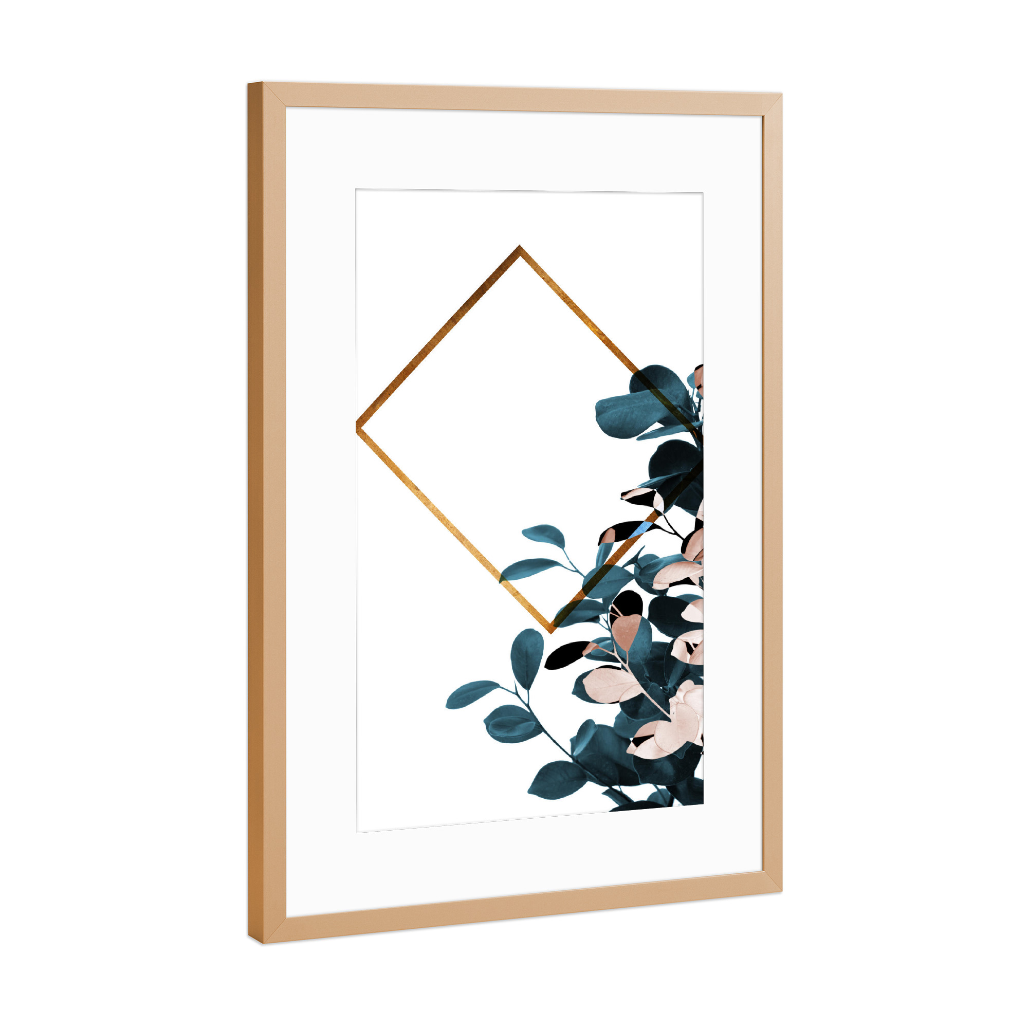 Poster mit Rahmen Kupfer "Exposure" artboxONE - Natur,Floral,Abstrakt,Schwarzweiß,Geometrie