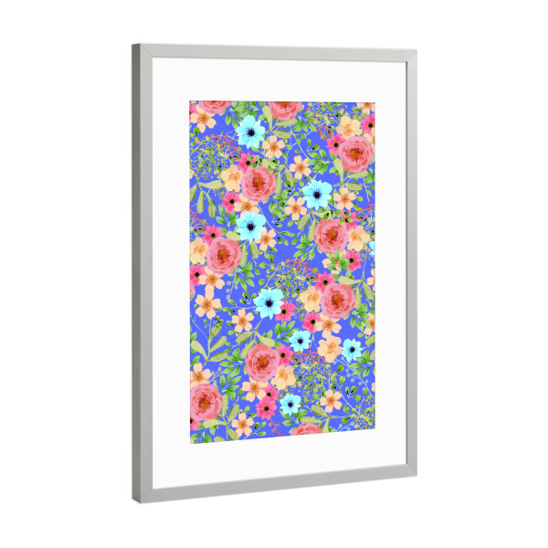 Poster mit Rahmen Silber "Bageecha" artboxONE - Natur,Floral