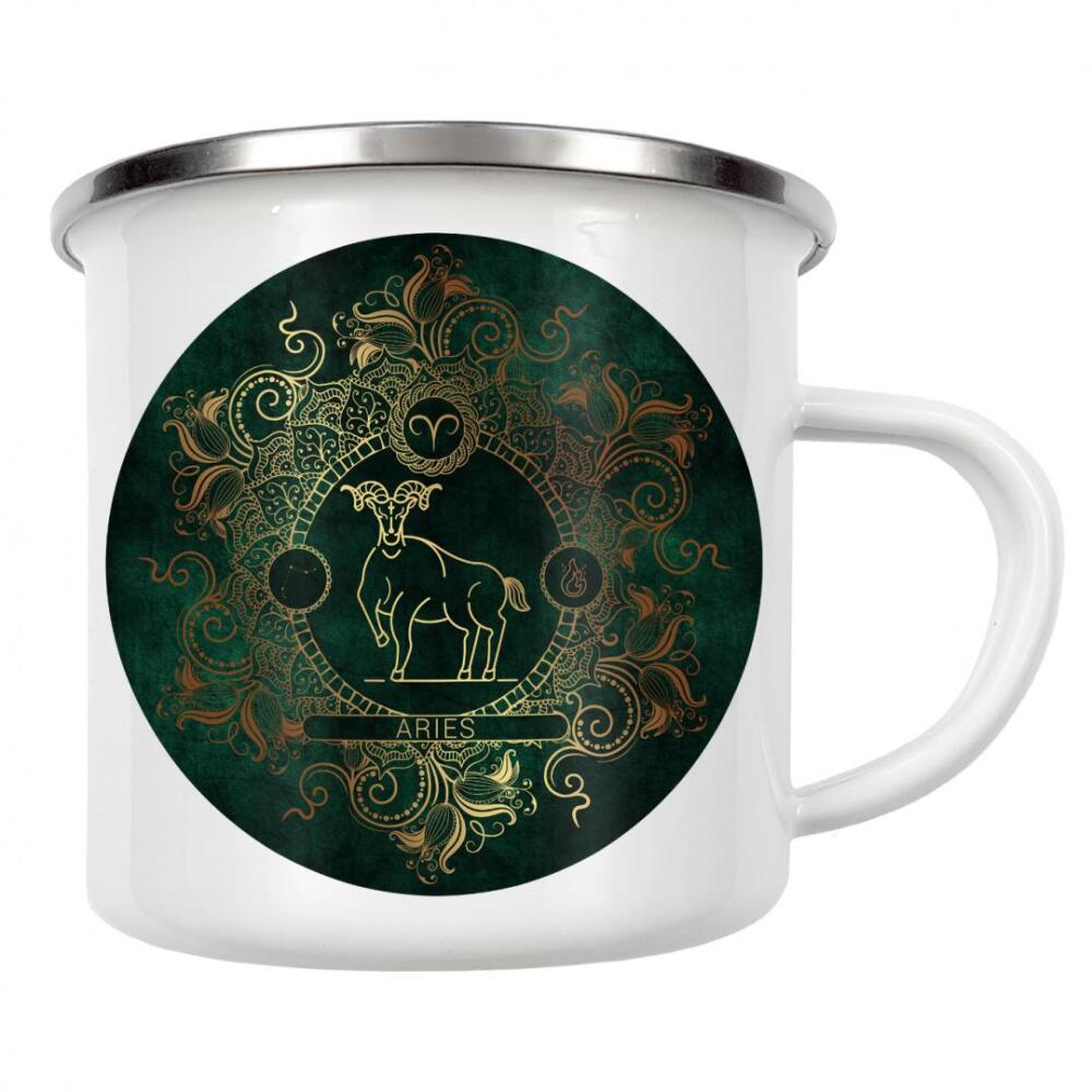 Emaille Tasse "Tierkreis - Keltisch - Widder" artboxONE - Natur,Floral,Abstrakt