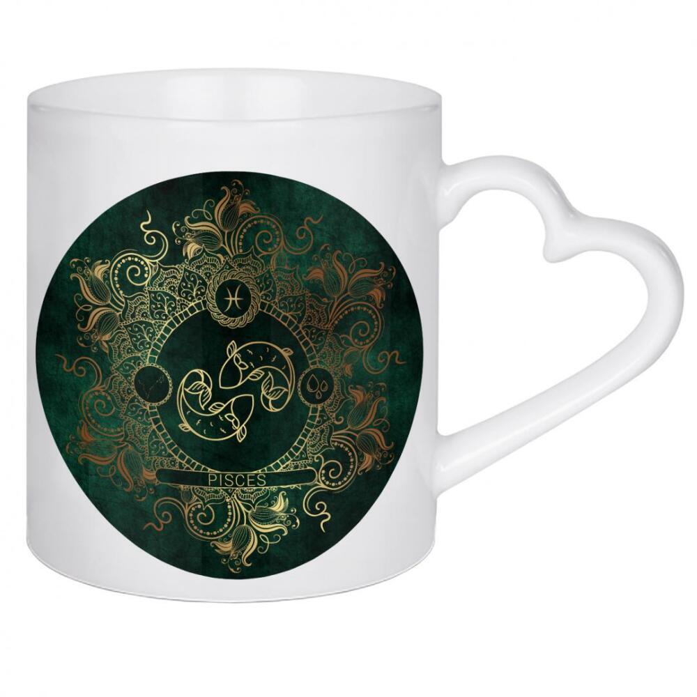 Herztasse "Tierkreis - Keltisch - Fische" artboxONE - Natur,Floral,Abstrakt