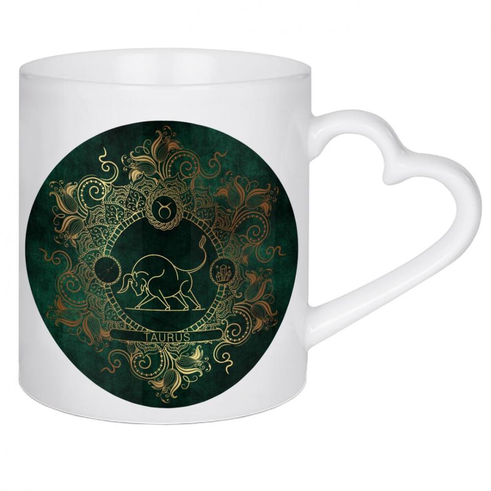 Herztasse "Tierkreis - Keltisch - Stier" artboxONE - Natur,Floral,Abstrakt
