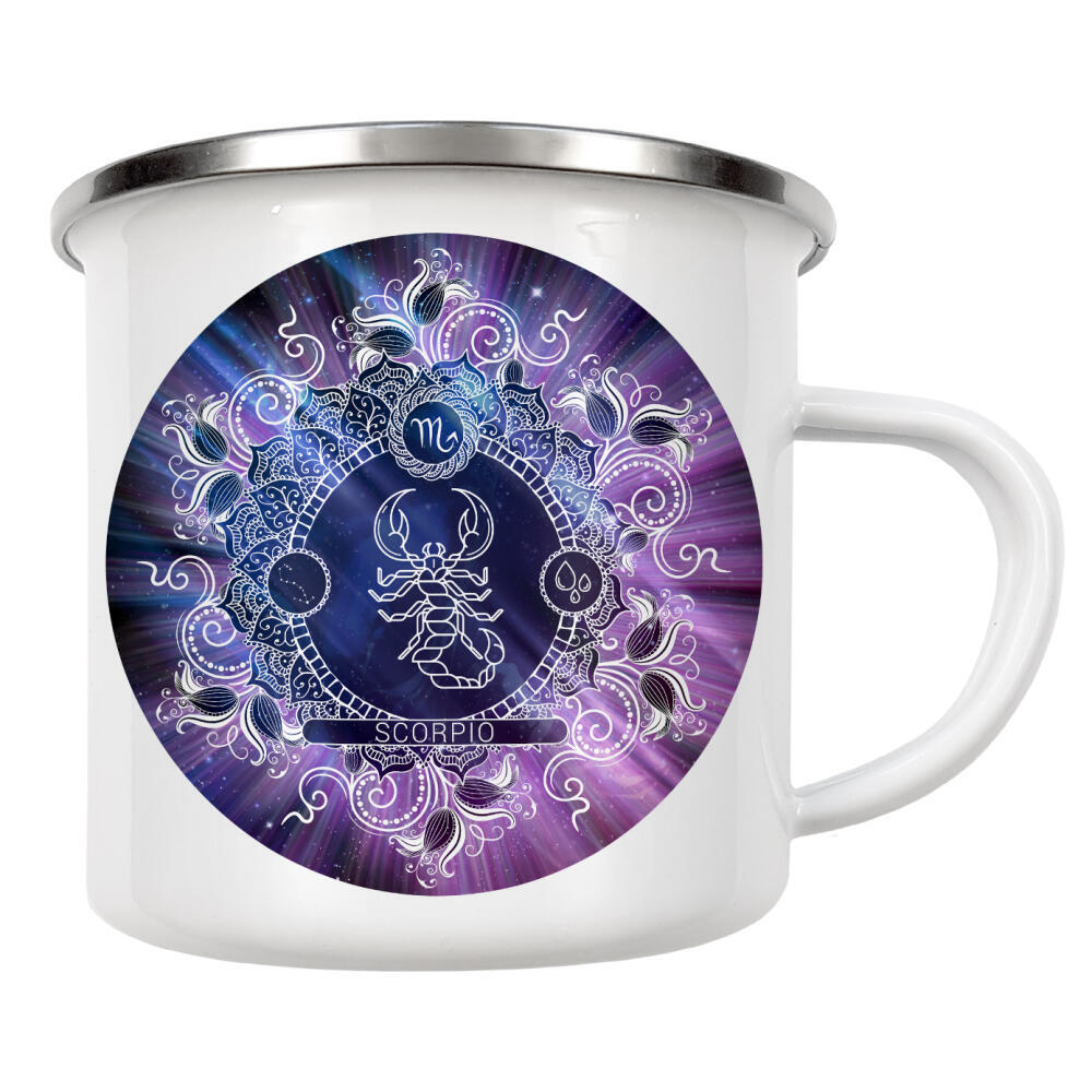 Emaille Tasse "Sternzeichen - Skorpion" artboxONE - Natur,Floral,Abstrakt,Galaxy