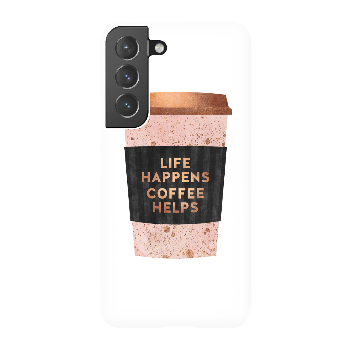 "Life Happens, Coffee Helps 1"für Samsung Galaxy - Premium-Case Handyhülle artboxONE
