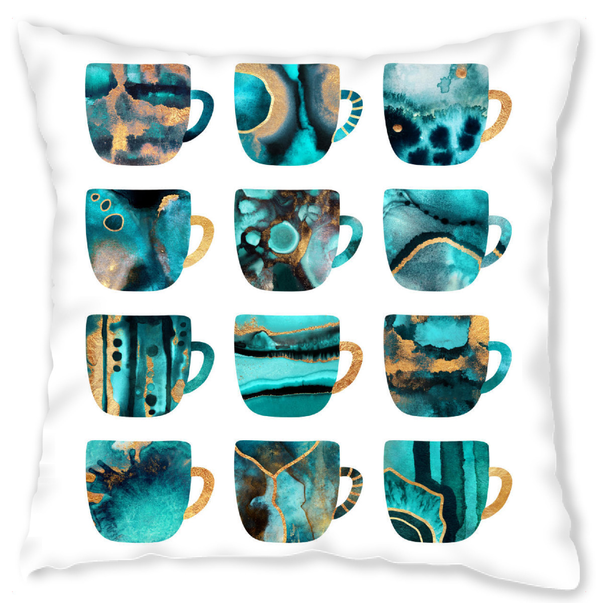 Design-Kissen "My Favorite Coffee Cups" artboxONE - Essen & Trinken - Coffee,Coffee cups,Tea,Cafß ,Kitchen,Kaffee