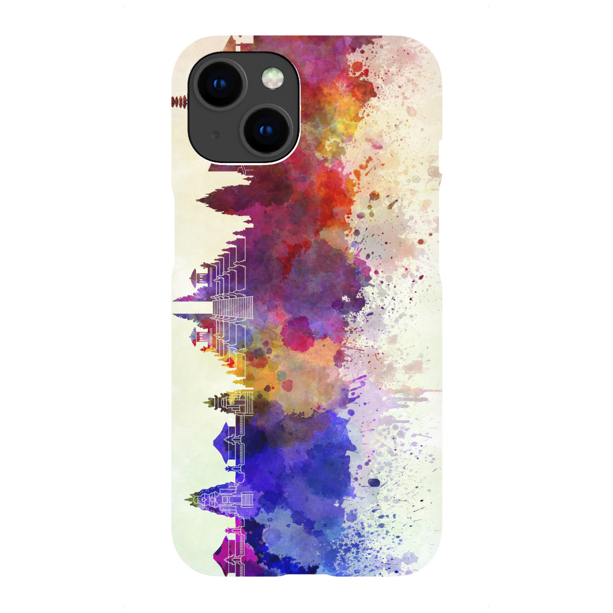 "Bali skyline in watercolor"für iPhone - Premium-Case Handyhülle artboxONE