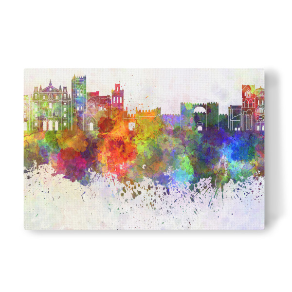 Leinwandbild "Avila skyline in watercolor" artboxONE - Städte,Reise,Abstrakt,Architektur