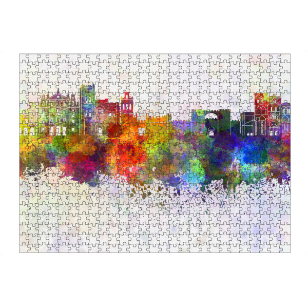 Puzzle Ravensburger "Avila skyline in watercolor" artboxONE - Städte,Reise,Abstrakt,Architektur