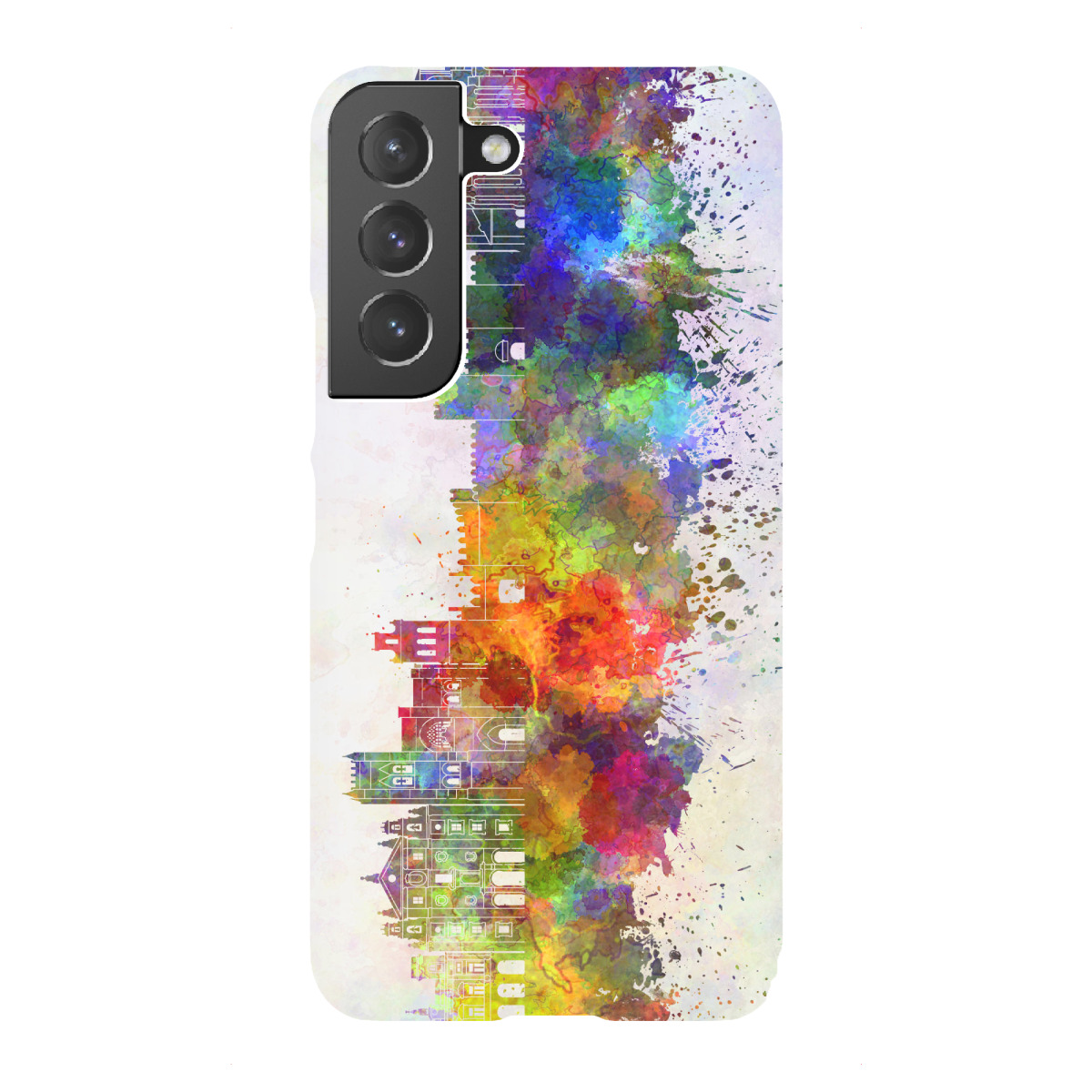 Samsung Galaxy "Avila skyline in watercolor" Premium-Case Handyhülle artboxONE