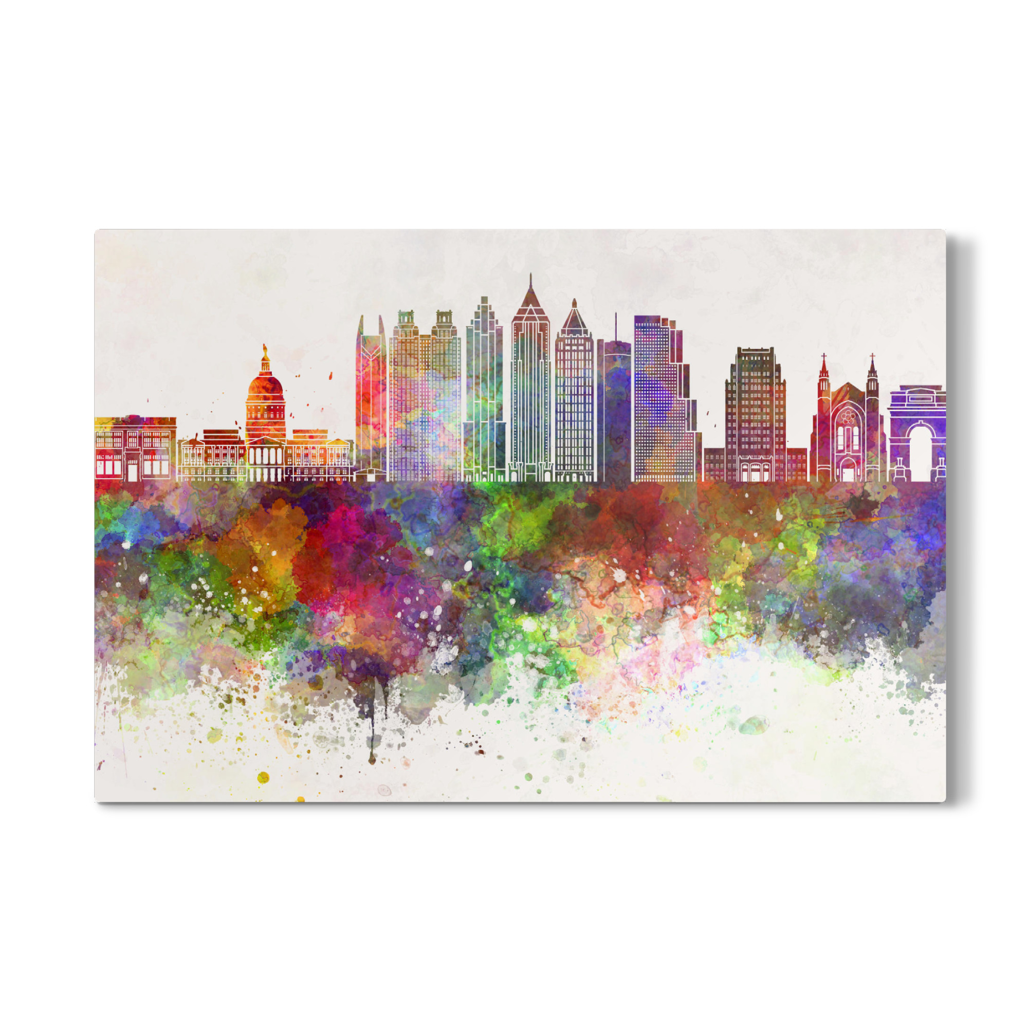 Galerie-Print "Atlanta V2 skyline in watercolor" 75x50 cm artboxONE