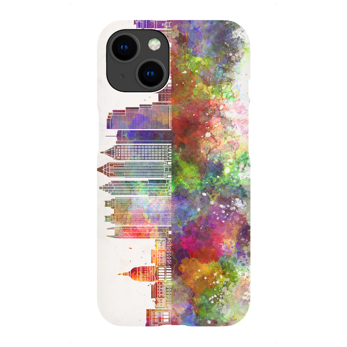 "Atlanta V2 skyline in watercolor"für iPhone - Premium-Case Handyhülle artboxONE