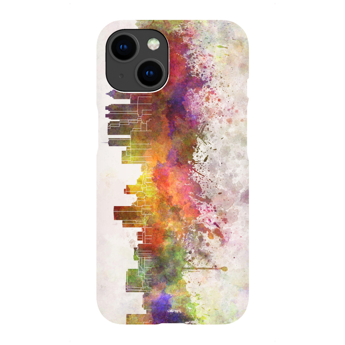 iPhone "Atlanta skyline in watercolor" Premium-Case Handyhülle artboxONE