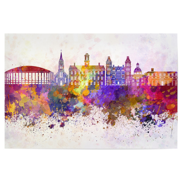 Poster "Athens OH skyline in watercolor" artboxONE - Städte,Reise,Abstrakt,Architektur