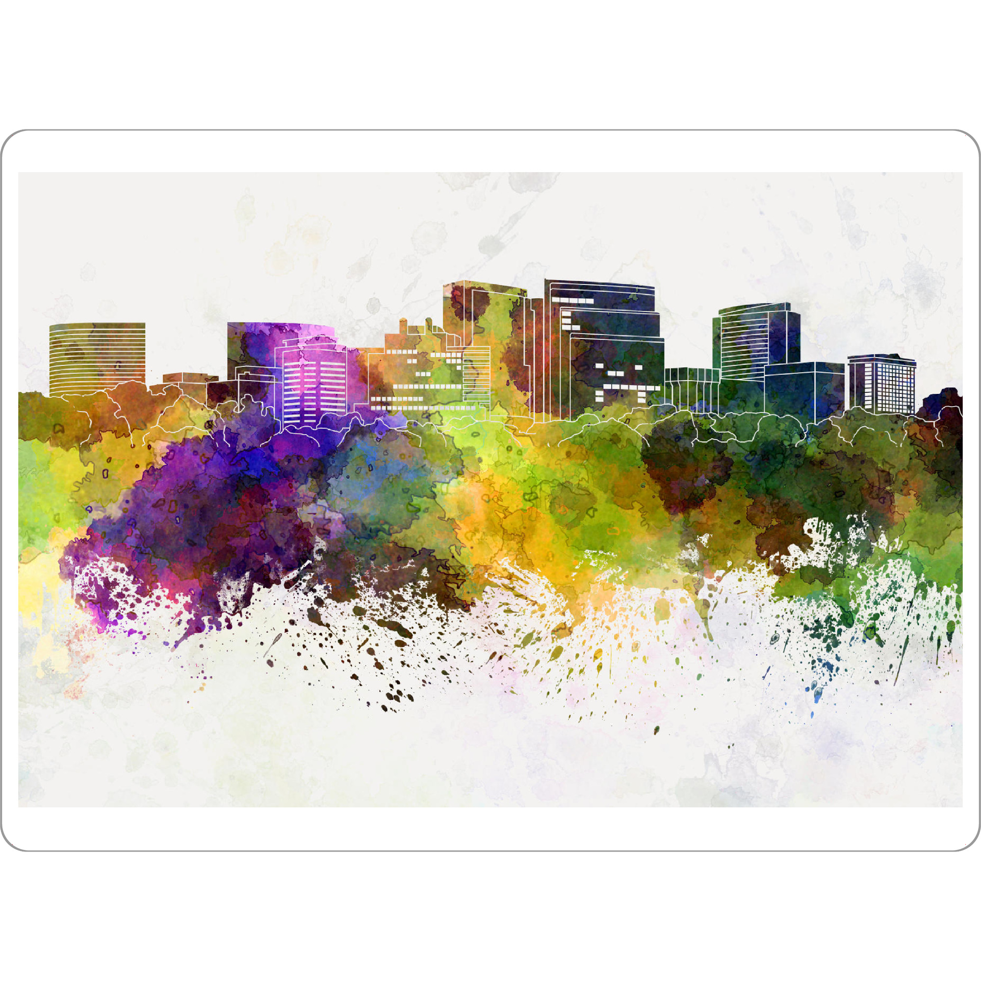 Tischset "Arlington skyline in watercolor" artboxONE - Städte,Reise,Abstrakt,Architektur