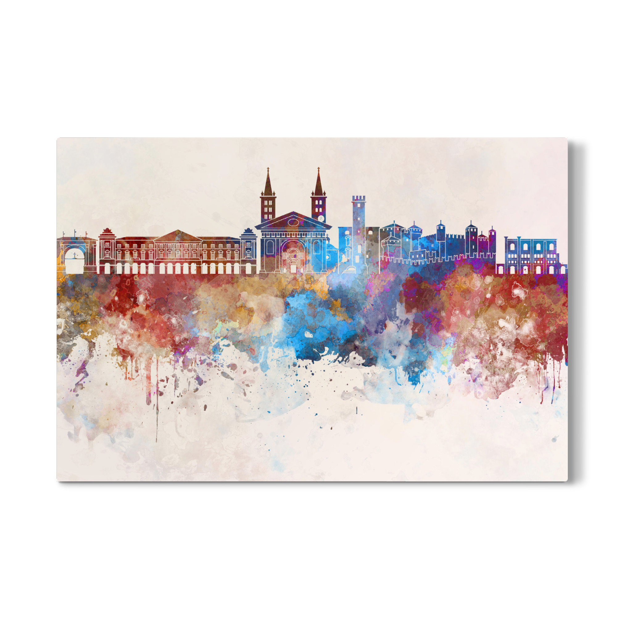 Galerie-Print "Aosta skyline in watercolor" 75x50 cm artboxONE