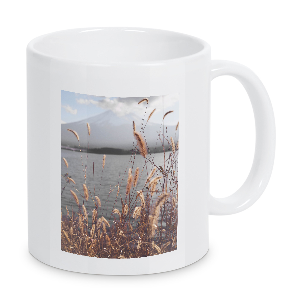 Tasse "Berg Fuji See" artboxONE - Natur,Floral,Reise / Asien,Städte / Tokio - Fuji,See,Pampa,Pampasgras,Landschaft