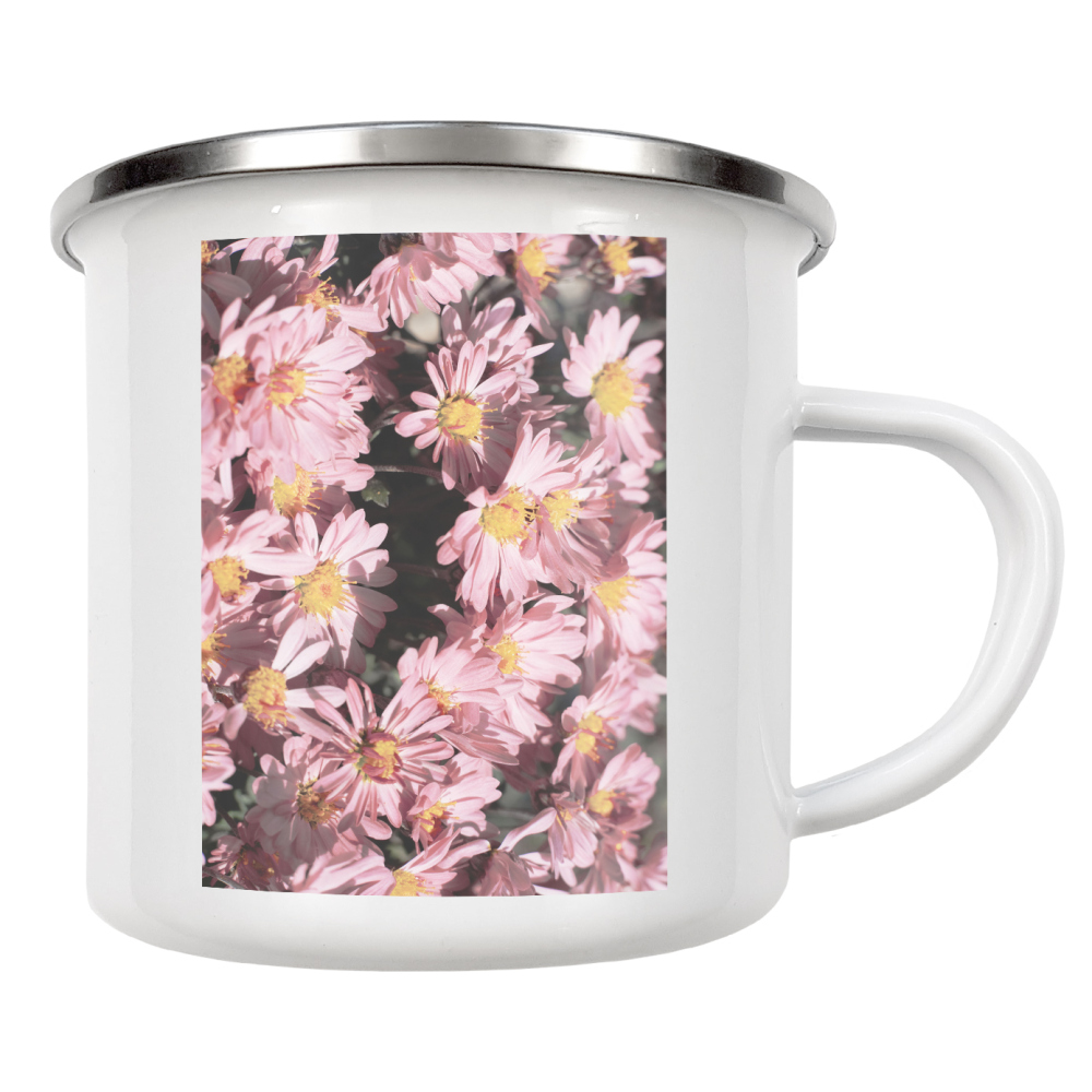 Emaille Tasse "Kleines rosa Blumen" artboxONE - Natur,Floral,Liebe,Für Mama - Rosa blumen,Blumen,Blume,Natur