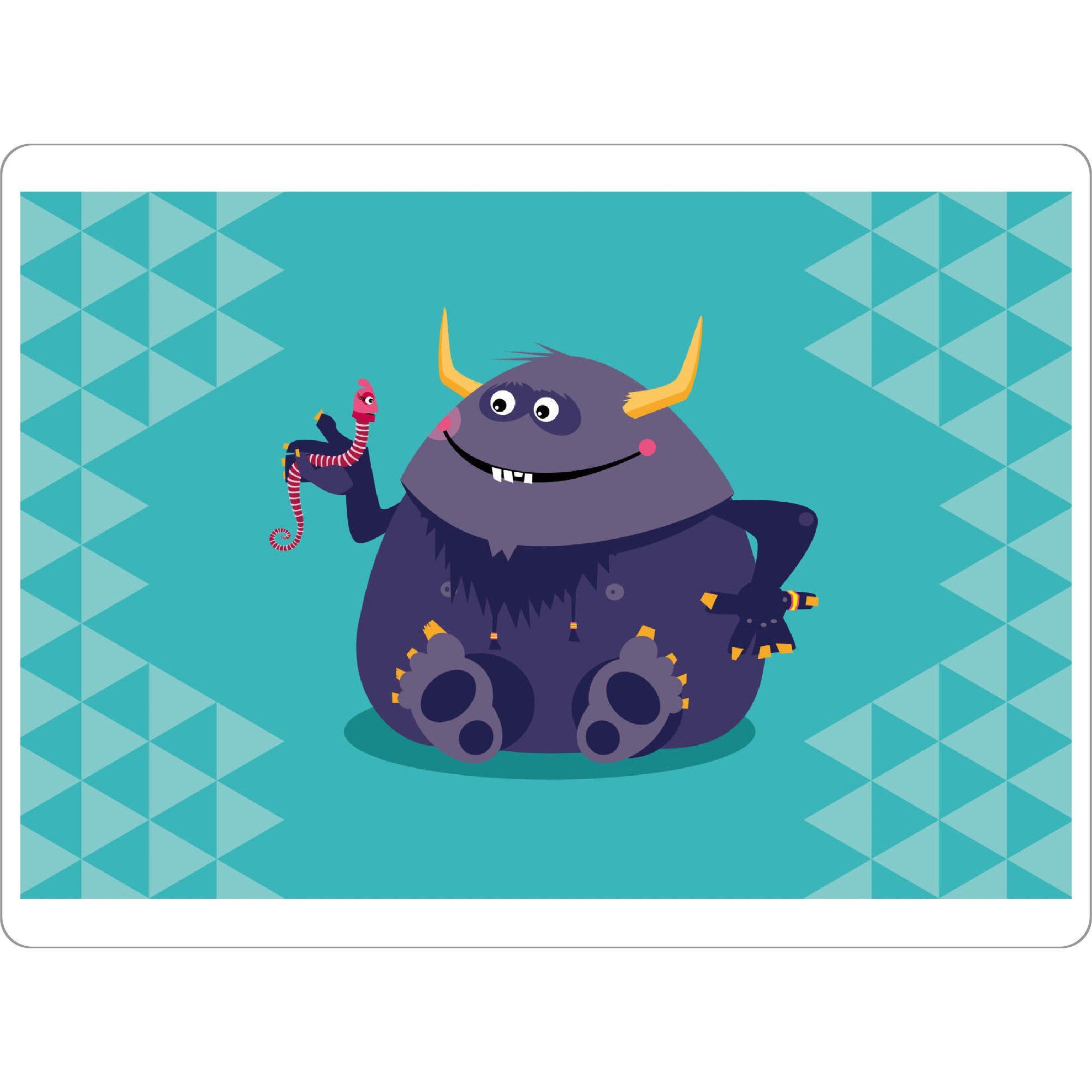 Tischset "Pendi und das Böse" artboxONE - Für Kinder - Monster,Freundschaft,Freunde,Friends,Kinderzimmer - Bild monster