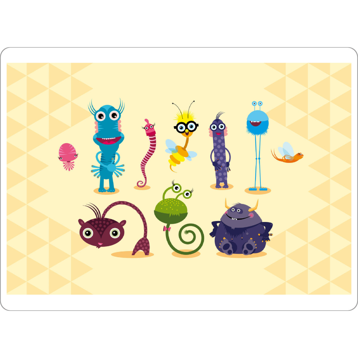 Tischset "Monster Love" artboxONE - Für Kinder - Monster,Freundschaft,Freunde,Friends,Kinderzimmer,Biene,Für kinder - Bild monster