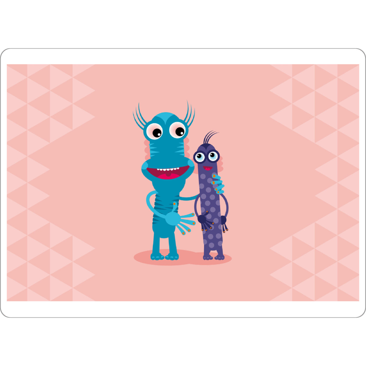 Tischset "Blau und Pindi" artboxONE - Für Kinder - Monster,Freundschaft,Freunde,Friends,Kinderzimmer - Bild monster