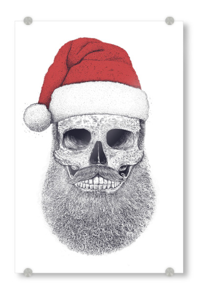 Acrylglasbild "Santa skull" artboxONE - Menschen,Weihnachten,Für Papa,Lustig
