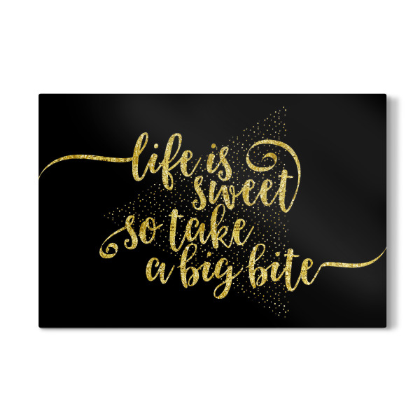 Galerie-Print "Life is sweet | gold" 30x20 cm artboxONE